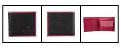 Gucci Small Black/ Pink PVC Unisex Flap Wallet
