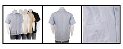 Visitor Men's Short-sleeve Guayabera Shirt