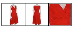 Liz Claiborne Tulip Red Empire Waist Surplice Dress