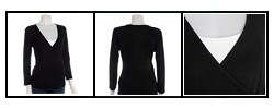 DKNY Women's Surplice Front Long-sleeve Top