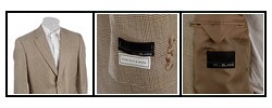 Bill Blass Men's Tan Glen Plaid Sportcoat