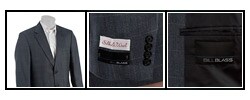 Bill Blass Men's Blue Windowpane Sportcoat