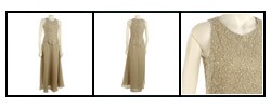 J Kara Women's Champagne Scallop Edge Dress