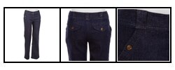 George & Martha Women's Stretch Denim Pants