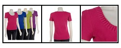 Cable and Gauge Pleated Scoop-neck Shirt