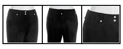 Larry Levine Women's Regular Length Casual Black Pants