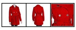 Via Spiga Red Double-breasted Trench Coat