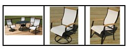 Avalon 5-piece Black Table Patio Set
