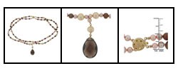 Freshwater Pearl and Smokey Quartz Double Necklace