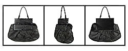 Fendi Grey/ Black Feathered Leather 'To You' Bag