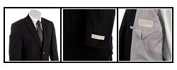 Michael Kors Men's Charcoal/ Blue Stripe Wool Suit