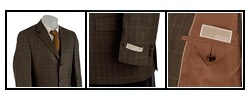 Michael Kors Men's Brown Windowpane Sportcoat