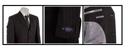 Sean John Men's Charcoal Stripe Wool Suit