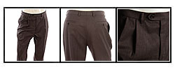 Michael Kors Men's Grey Plain Reverse Pleat Pants