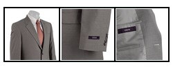 Izod Men's Taupe Stripe 2-button Suit