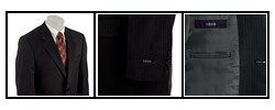 Izod Men's Charcoal Stripe 2-button Suit