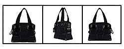 Fendi Large Black Suede/ Patent Leather Tote