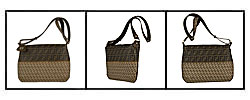 Fendi Beige/Tobacco Canvas Messenger Bag