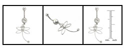 Dangling Dragonfly Curved Barbell