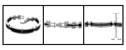 Stainless Steel and Rubber Hinged Bracelet