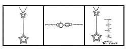 14k 1/6ct TDW Diamond Star Lariat Necklace