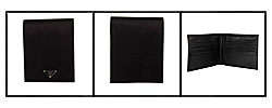 Prada Men's Black Tessuto Nylon Bi-Fold Wallet