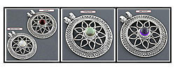 Sterling Silver Gemstone Pendant (India)