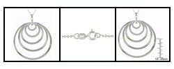 Sterling Silver 5-circle Necklace