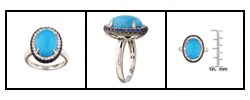 Encore by Le Vian 14k Gold Turquoise and Sapphire Ring