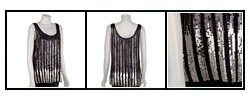 Laundry by Design Women's Silk Chiffon Sequin Tank