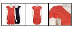 Laundry by Design Sheer Jersey Cap Sleeve Babydoll Dress