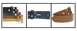 BT Italian Leather Interchangeable Buckle Belt