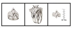 14k White Gold 2ct TDW Diamond Bridal Rings Set (G-H, I1)