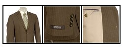 Kenneth Cole Reaction Men's Taupe Stripe Wool Suit