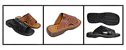 BT Men's Slide Style Faux Leather Sandals