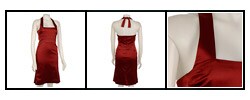 Donna Ricco Women's Petite Garnet Halter Dress