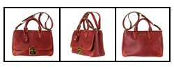 Miu Miu Medium Red Faded Leather Pocket-front Tote