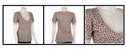 RVCA Women's Short-sleeve Flower Print Knit Top