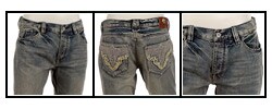 Antik Denim Men's Five-Pocket Straight Leg Jeans
