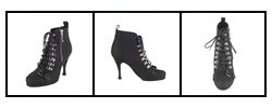 Balenciaga Women's Navy Canvas Ankle Boots