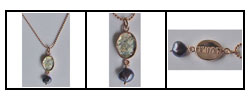 Goldplated 'Amore' Roman Glass Necklace (Israel)