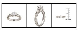 Tacori Platinum CZ and 2/5ct TDW Diamond Engagement Ring (G, VS)