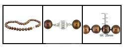 Cultured Freshwater Brown Pearl Necklace (11-12 mm)