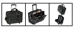 Classic Leather Rolling Briefcase
