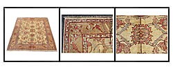 Afghan Oushak Hand-knotted Ivory/ Beige Rug (7'7 x 9'8)