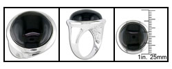 Sterling Silver Black Onyx Ring