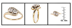 14k Yellow Gold Old Mine 7/8ct TDW Diamond Ring (L, I2)