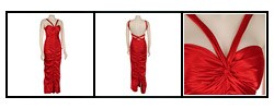 Zum Zum Women's Scarlet Satin Gathered Dress