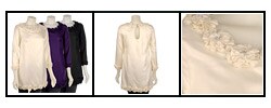 French Connection Women's Silk Tunic with Rosettes