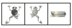 Frog Pin with Onyx (Thailand)